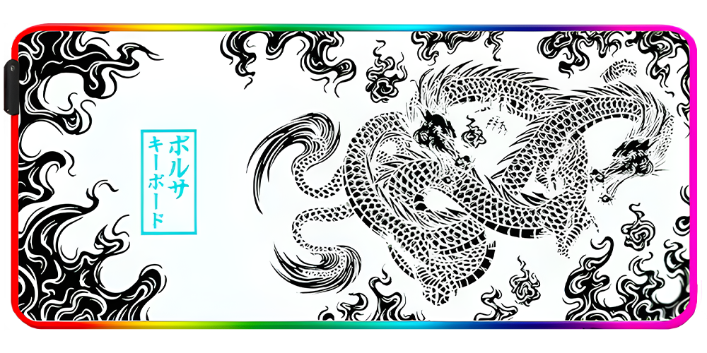 Tapis De Souris XXL Dragon Japonais RGB