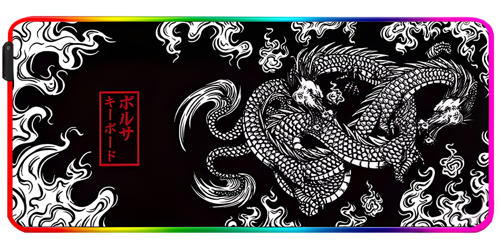 Tapis De Souris XXL Dragon Japonais RGB