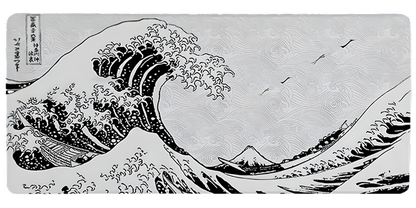 Tapis De Souris XXL Mer Vague Japonais Blanc