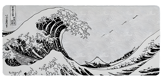 Tapis De Souris XXL Mer Vague Japonais Blanc